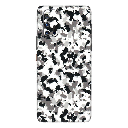 IQOO Phone Skins (All Models) - White Black Camouflage - 3D Embossed Finish (L-18) IQOO 3