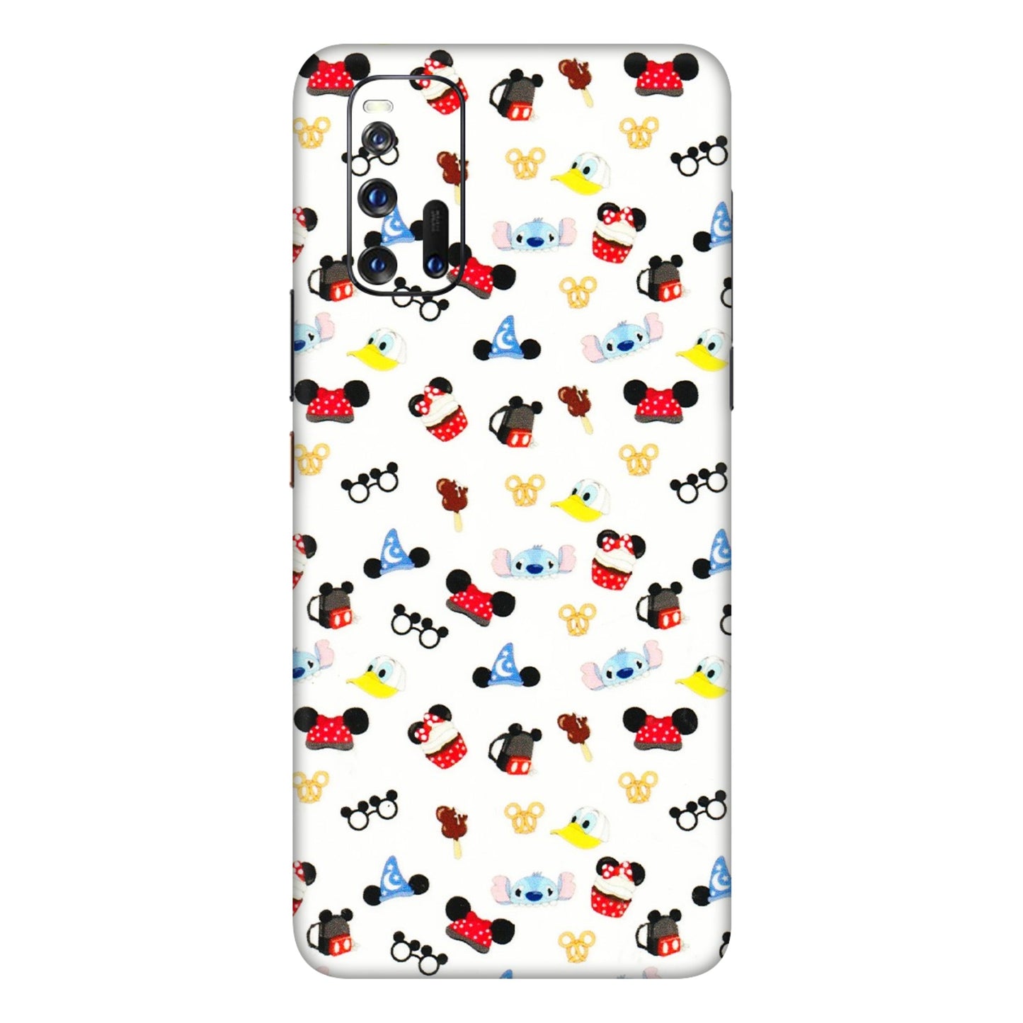 IQOO Phone Skins (All Models) - Minnie Mouse & Donald Doodles s - 3D Embossed Finish (L-194) IQOO 3