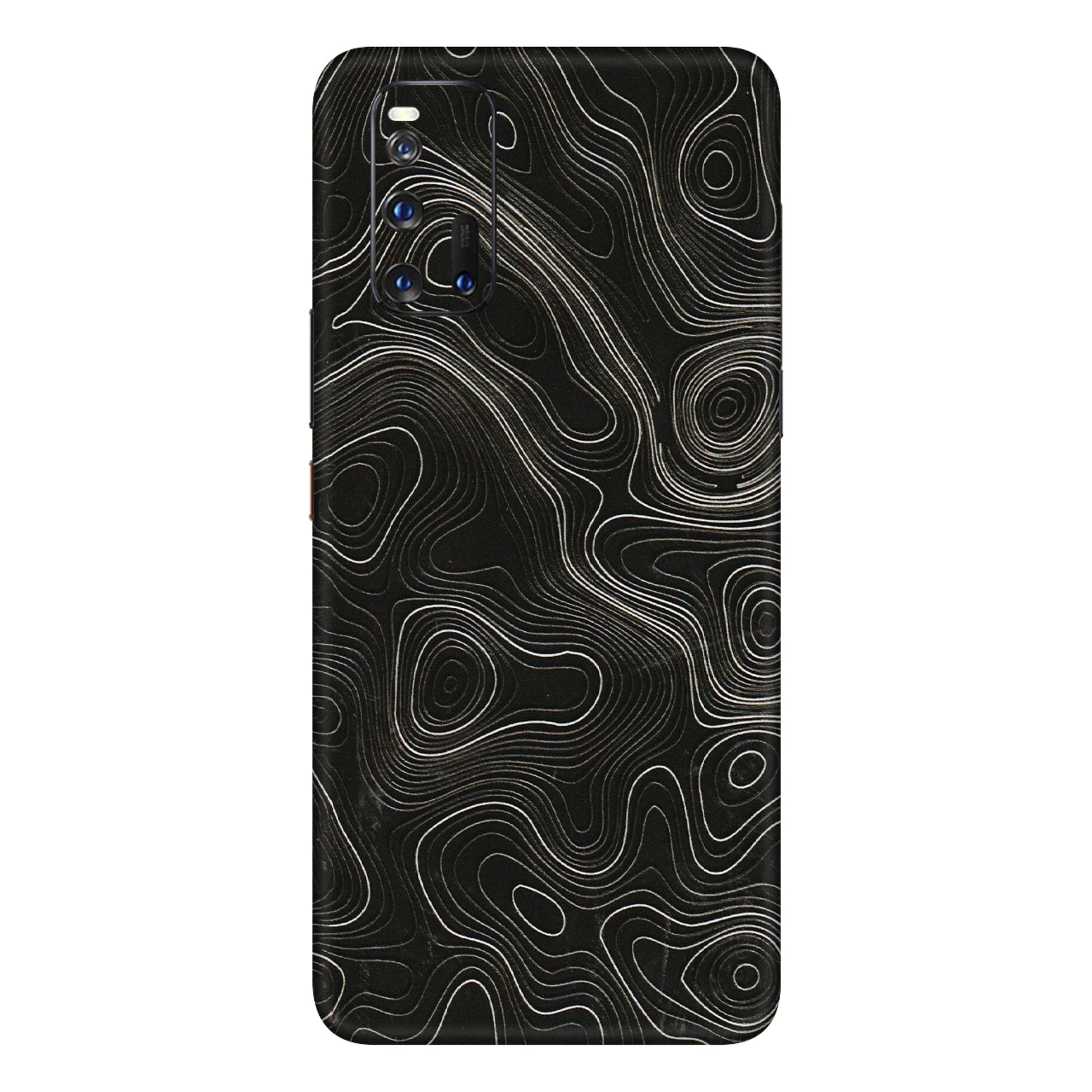 IQOO Phone Skins (All Models) - Black Swirl - 3D Embossed Finish (L-196) IQOO 3