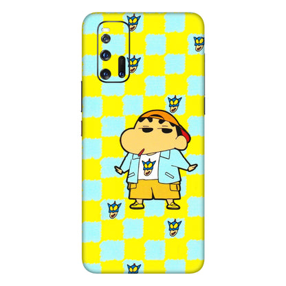 IQOO Phone Skins (All Models) - Yellow Blue Shinchan Cute - 3D Embossed Finish (L-221) IQOO 3