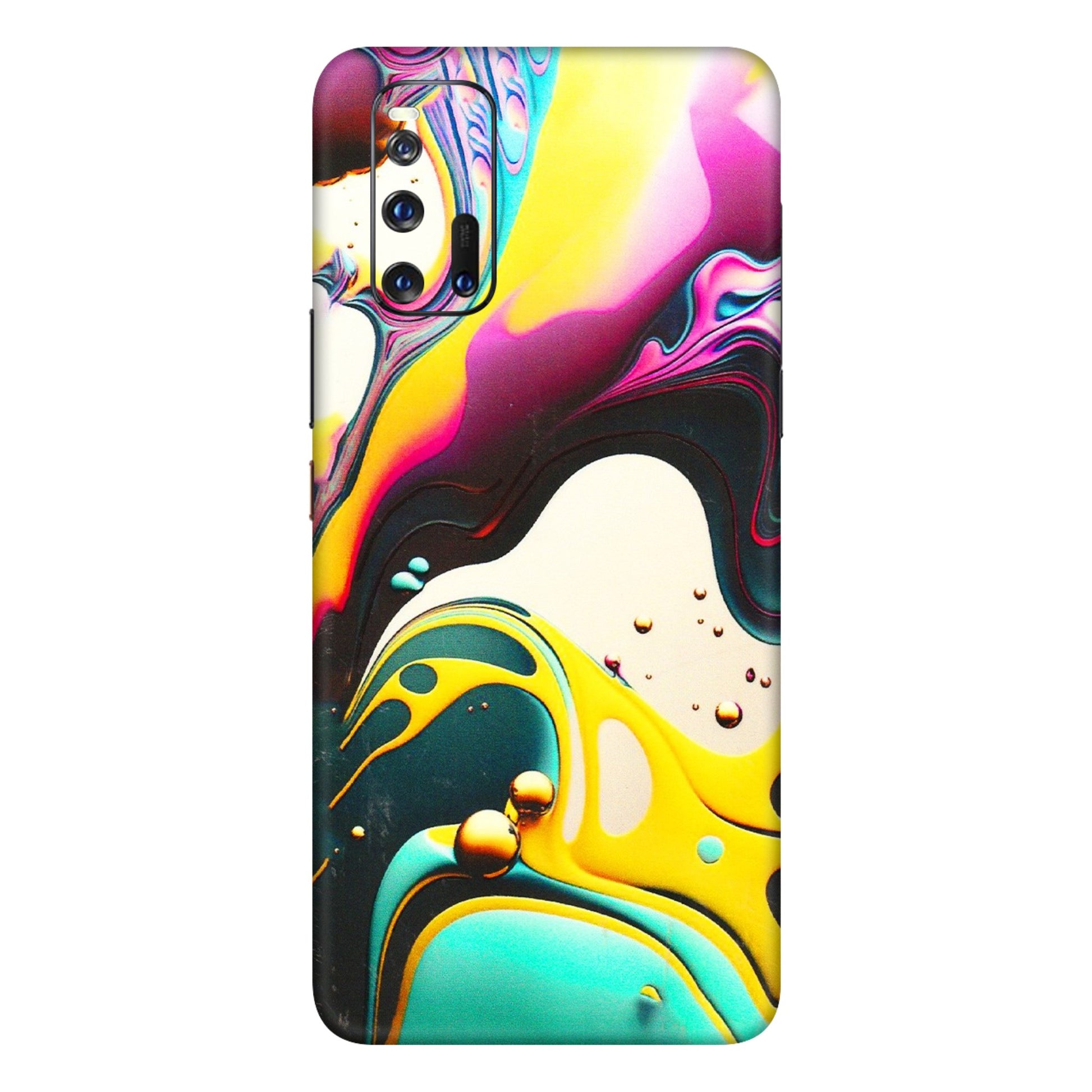 IQOO Phone Skins (All Models) - Multicolor Abstract pattern - 3D Embossed Finish (L-254) IQOO 3