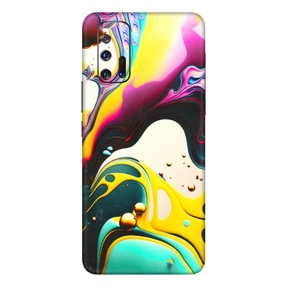 IQOO Phone Skins (All Models) - Multicolor Abstract pattern - 3D Embossed Finish (L-254) IQOO 3