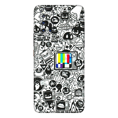 IQOO Phone Skins (All Models) - Doodles Positive Art - 3D Embossed Finish (L-263) IQOO 3