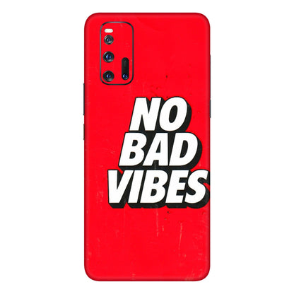 IQOO Phone Skins (All Models) - No Bad Vibes - 3D Embossed Finish (L-280) IQOO 3