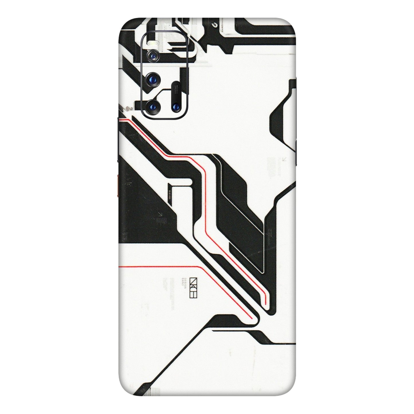 IQOO Phone Skins (All Models) - White Techy Logo - 3D Embossed Finish (L-312) IQOO 3