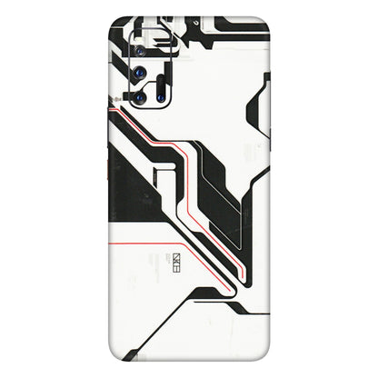 IQOO Phone Skins (All Models) - White Techy Logo - 3D Embossed Finish (L-312) IQOO 3