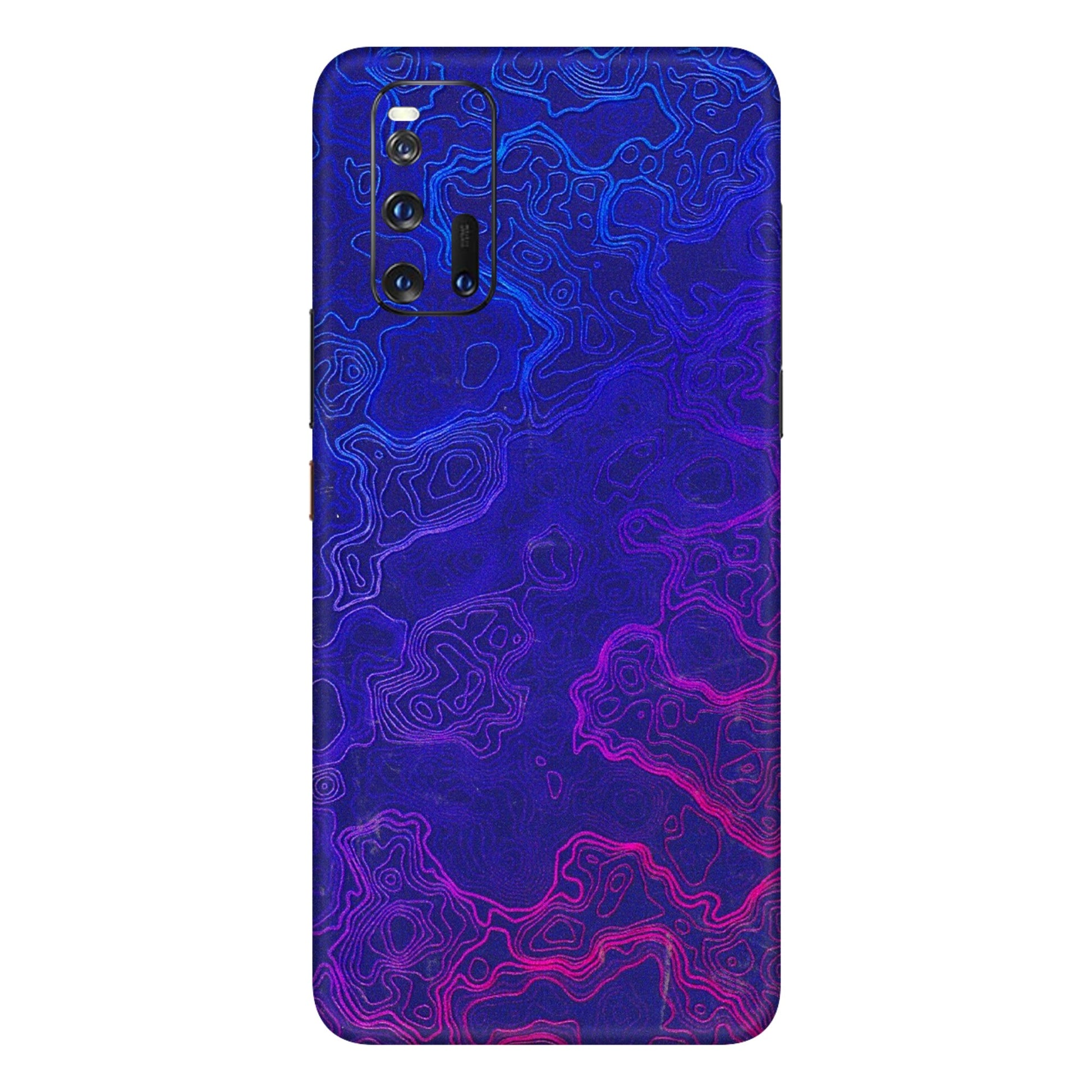 IQOO Phone Skins (All Models) - Purple Ripples Swirl - 3D Embossed Finish (L-314) IQOO 3