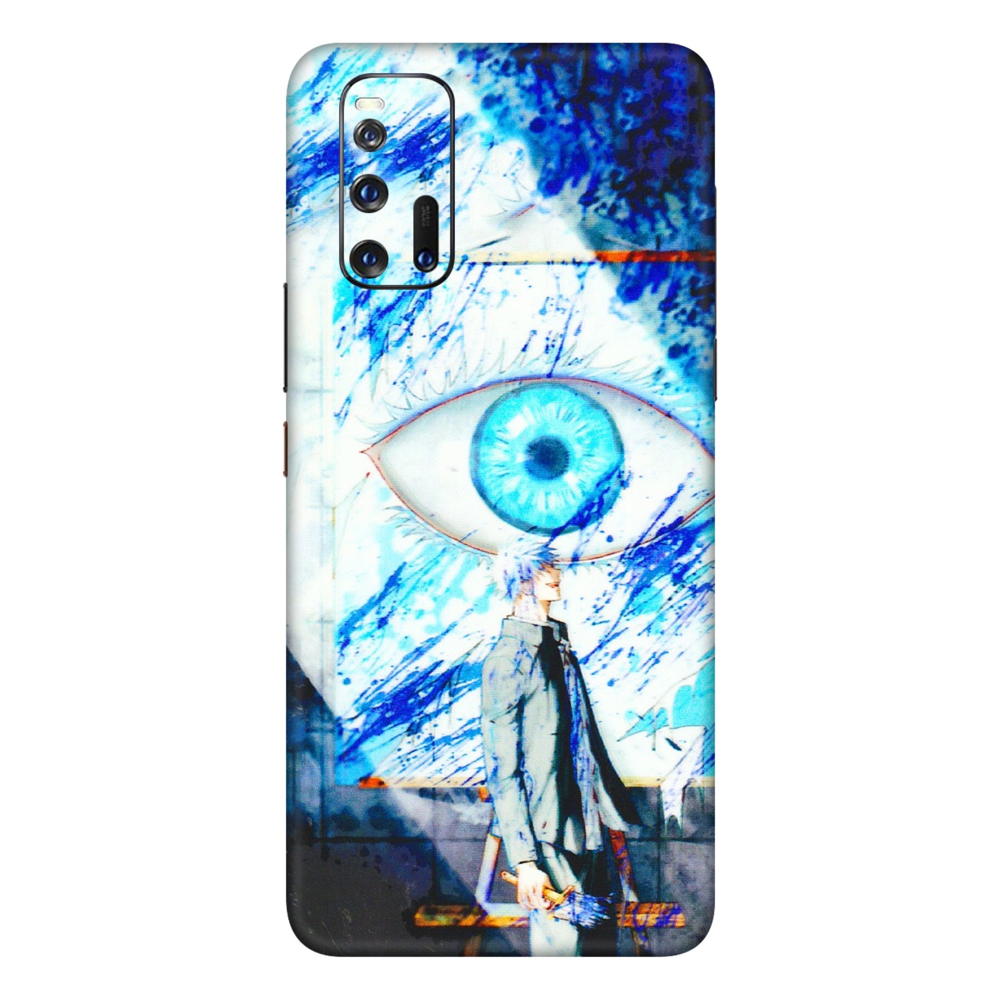 IQOO Phone Skins (All Models) - Anime Sea Blue Eye - 3D Embossed Finish (L-318) IQOO 3