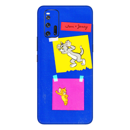 IQOO Phone Skins (All Models) - Tom N Jerry Sticky Notes - 3D Embossed Finish (L-88) IQOO 3