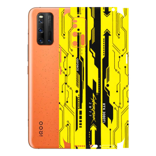 IQOO Phone Skins (All Models) - Yellow Cyberpunk - 3D Embossed Finish (L-93) IQOO 3