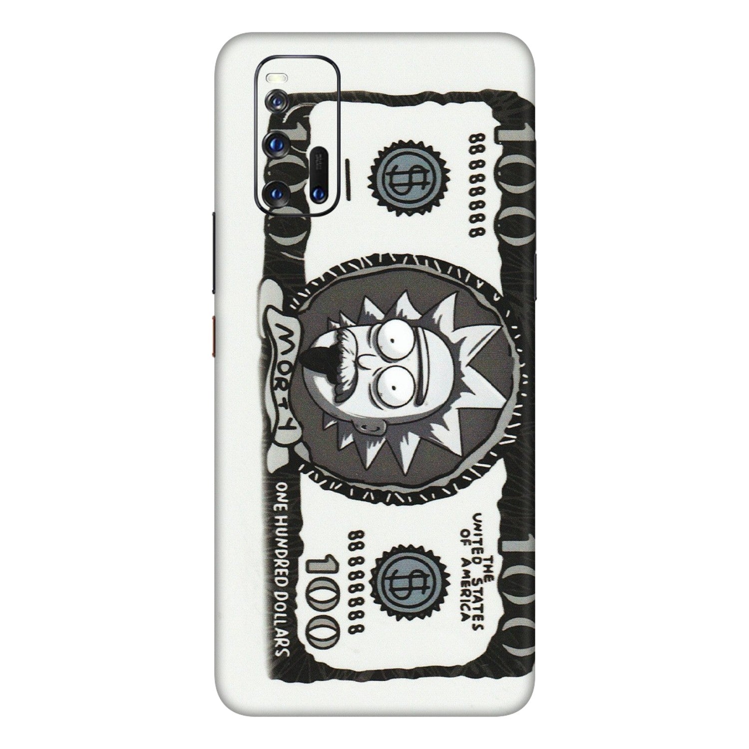 IQOO Phone Skins (All Models) - Rick And Morty Hundred Dollar Anime - Matte Finish (M-161) IQOO 3