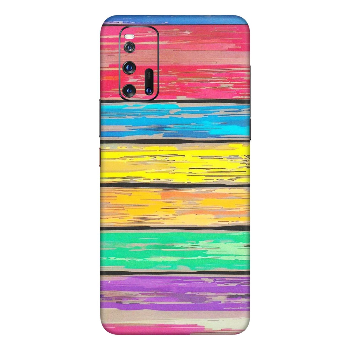 IQOO Phone Skins (All Models) - Multi Colour Wooden Wall - Matte Finish (M-96) IQOO 3