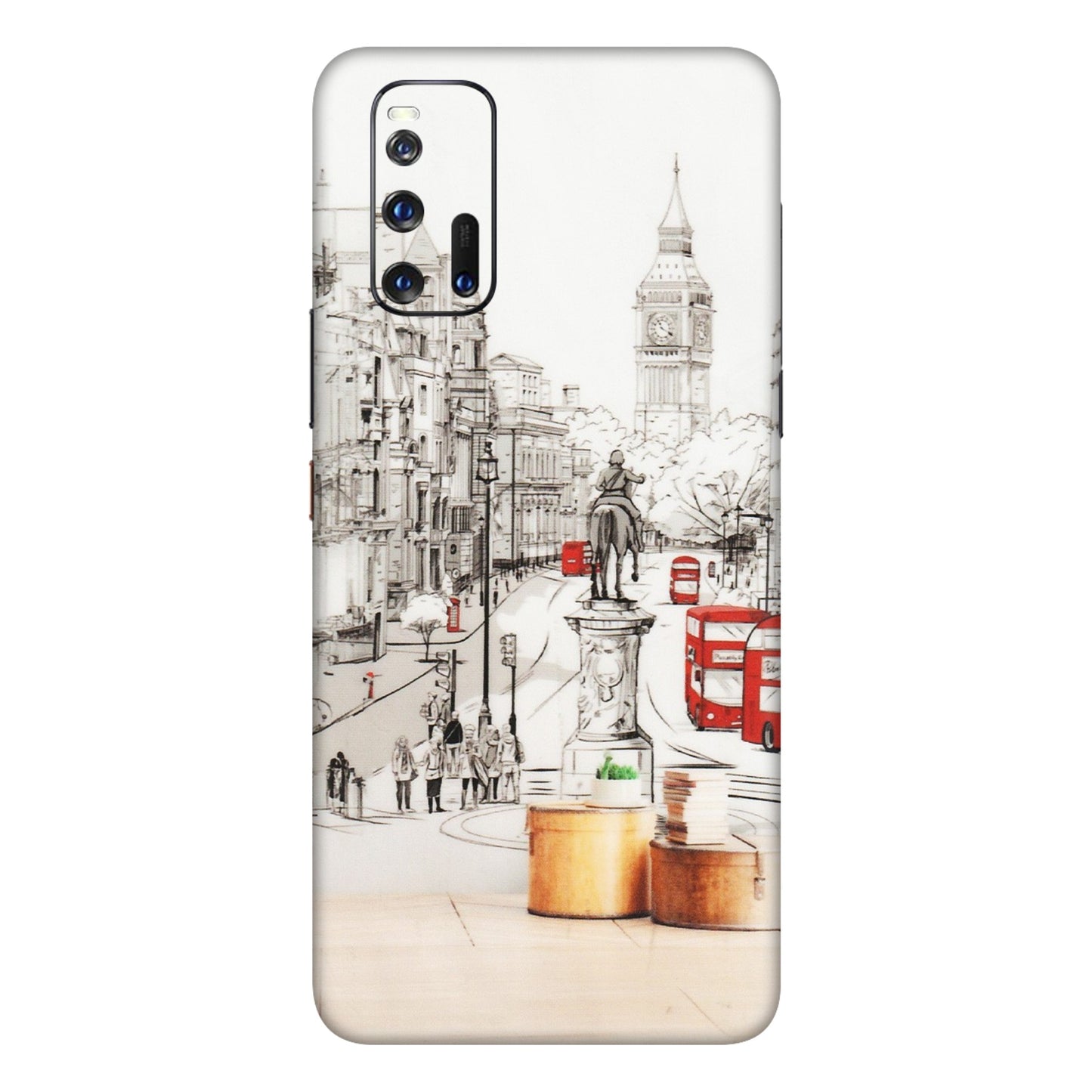 IQOO Phone Skins (All Models) - London Street - Transparent Finish (T-02) IQOO 3