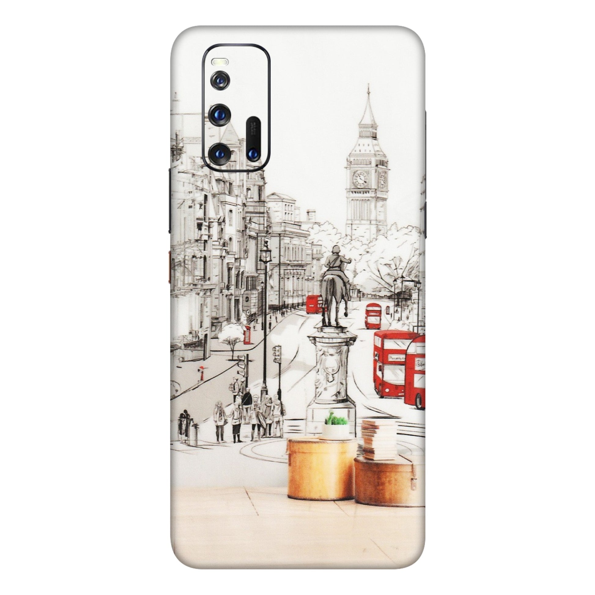IQOO Phone Skins (All Models) - London Street - Transparent Finish (T-02) IQOO 3