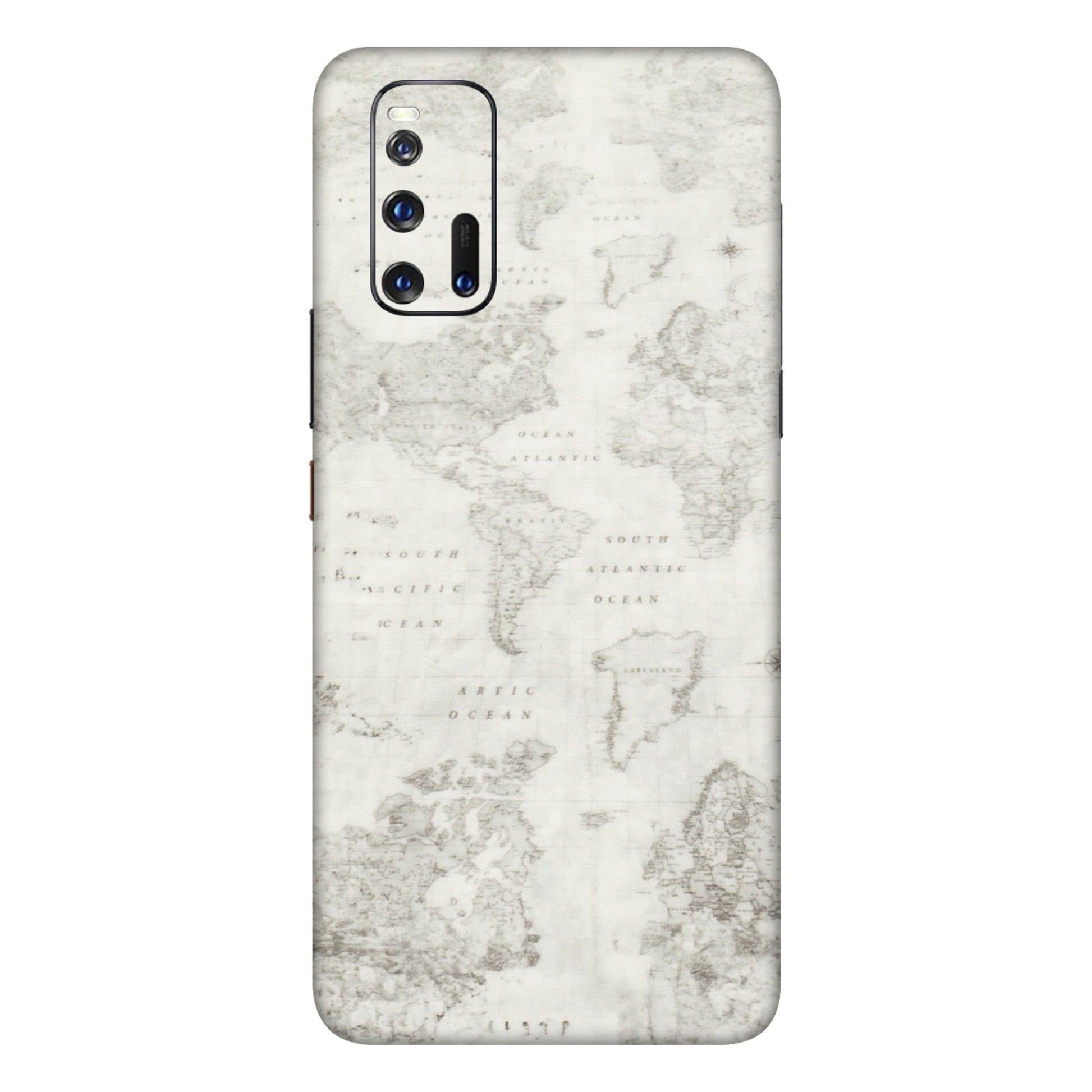 IQOO Phone Skins (All Models) - World Travel Map - Transparent Finish (T-04) IQOO 3