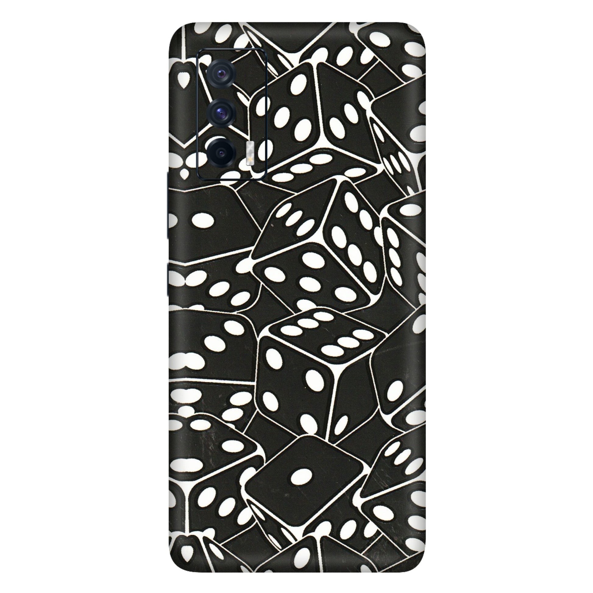 IQOO Phone Skins (All Models) - Big Black Dices - 3D Embossed Finish (L-106) IQOO 7