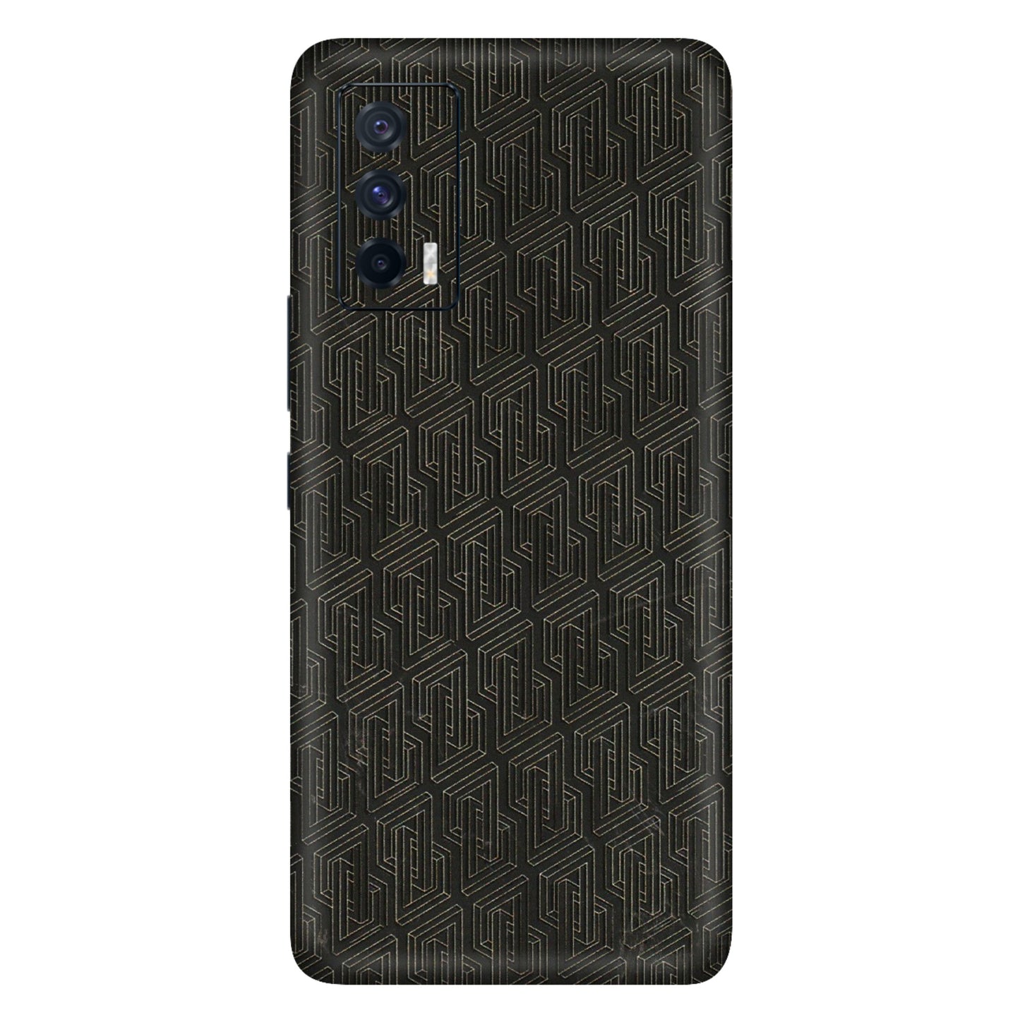 IQOO Phone Skins (All Models) - Black Abstract Pattern - 3D Embossed Finish (L-117) IQOO 7