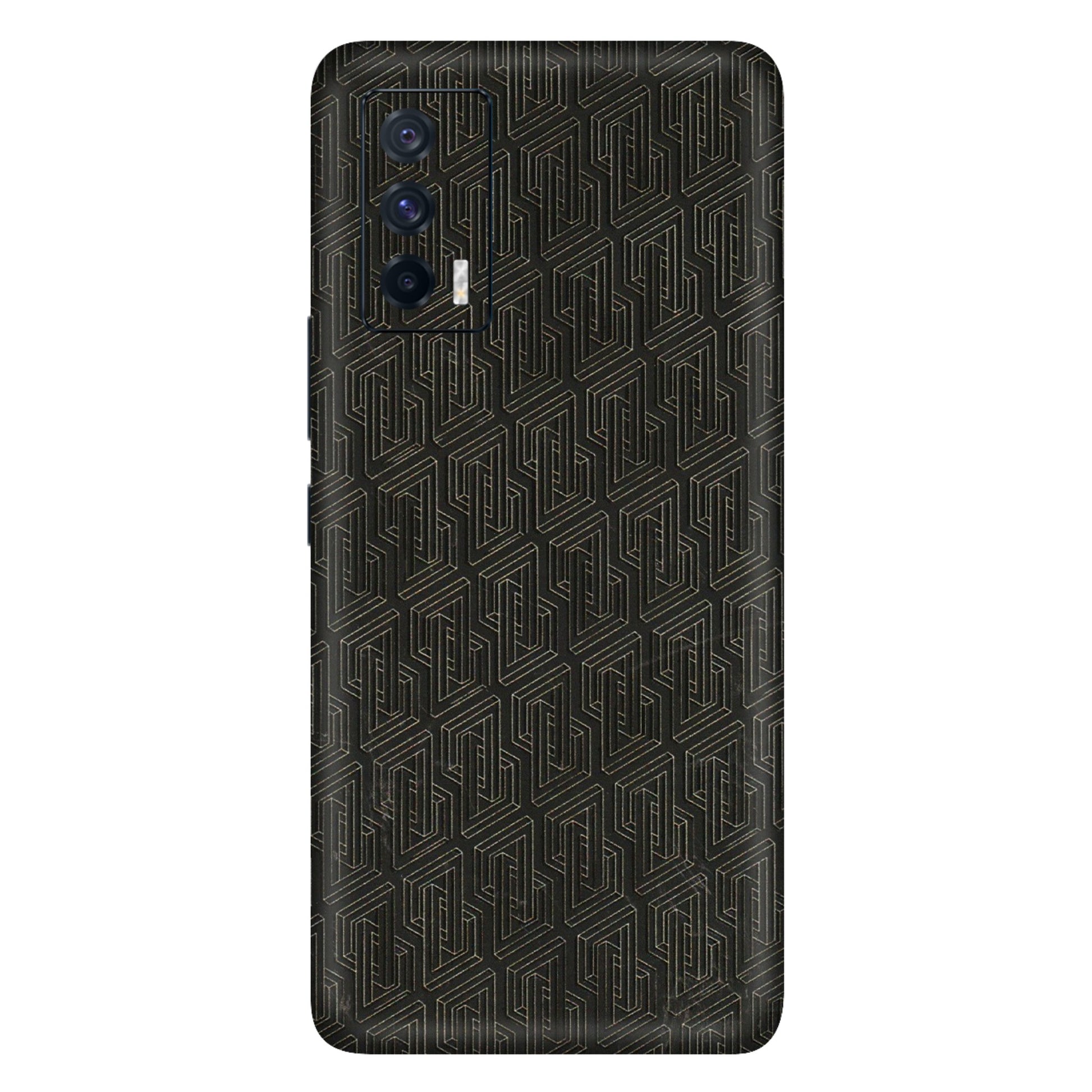 IQOO Phone Skins (All Models) - Black Abstract Pattern - 3D Embossed Finish (L-117) IQOO 7