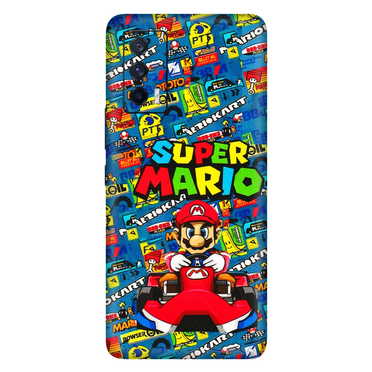 IQOO Phone Skins (All Models) - Super Mario Kart - 3D Embossed Finish (L-140) IQOO 7