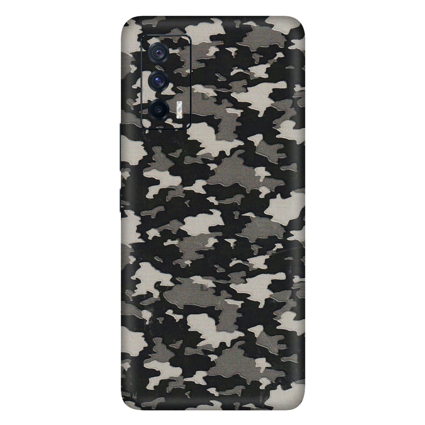 IQOO Phone Skins (All Models) - Black/Grey Camoflaunge - 3D Embossed Finish (L-142) IQOO 7