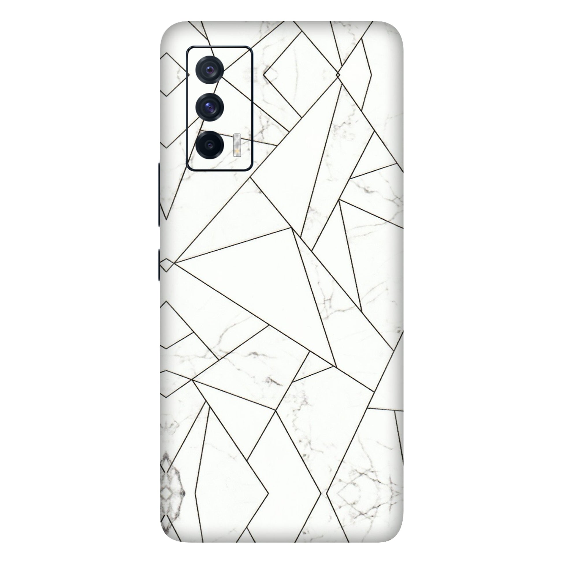 IQOO Phone Skins (All Models) - Luxury White Marble Effect - 3D Embossed Finish (L-168) IQOO 7