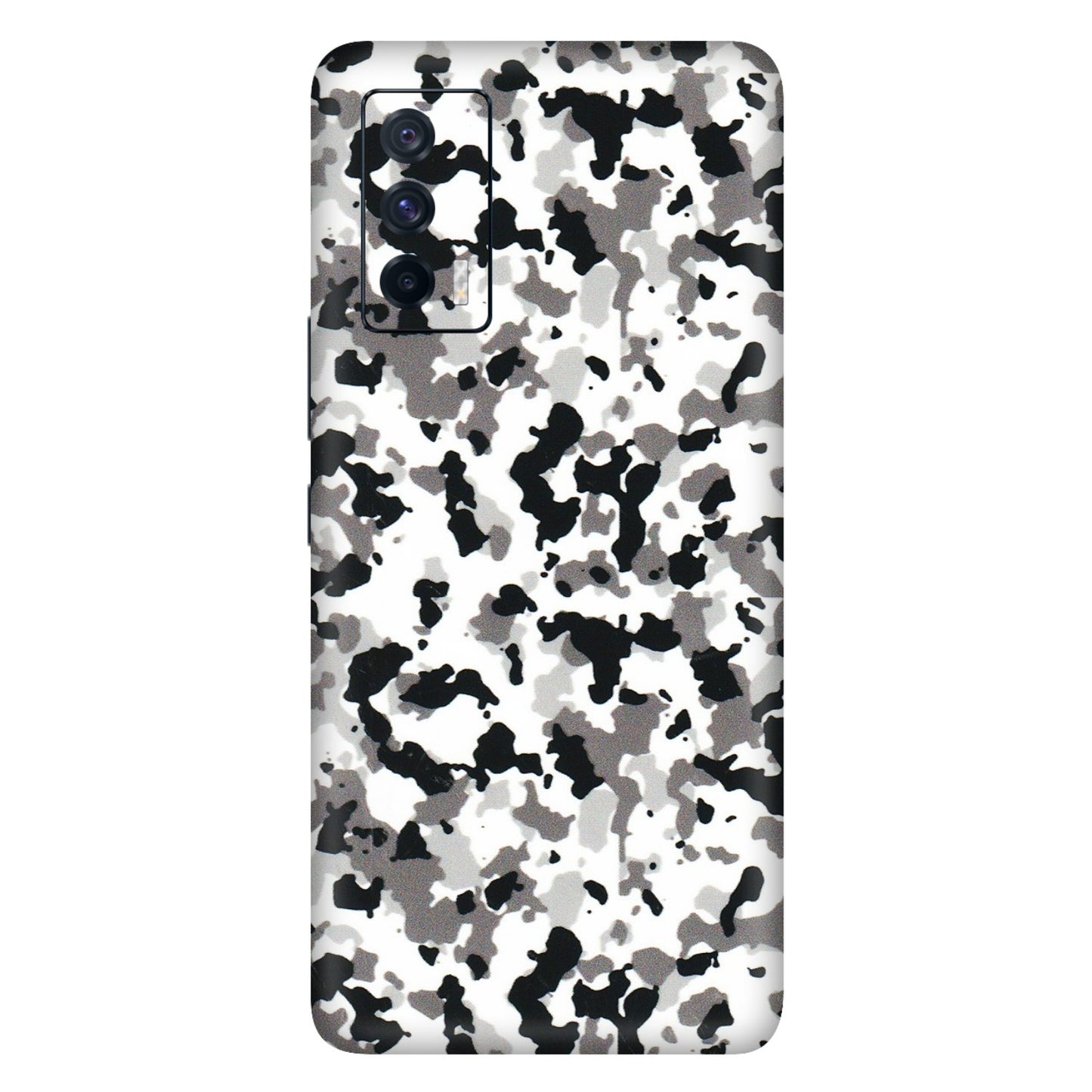 IQOO Phone Skins (All Models) - White Black Camouflage - 3D Embossed Finish (L-18) IQOO 7