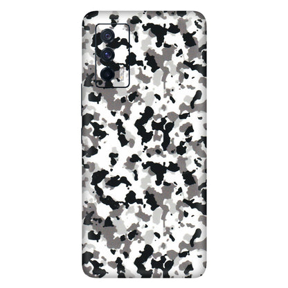 IQOO Phone Skins (All Models) - White Black Camouflage - 3D Embossed Finish (L-18) IQOO 7