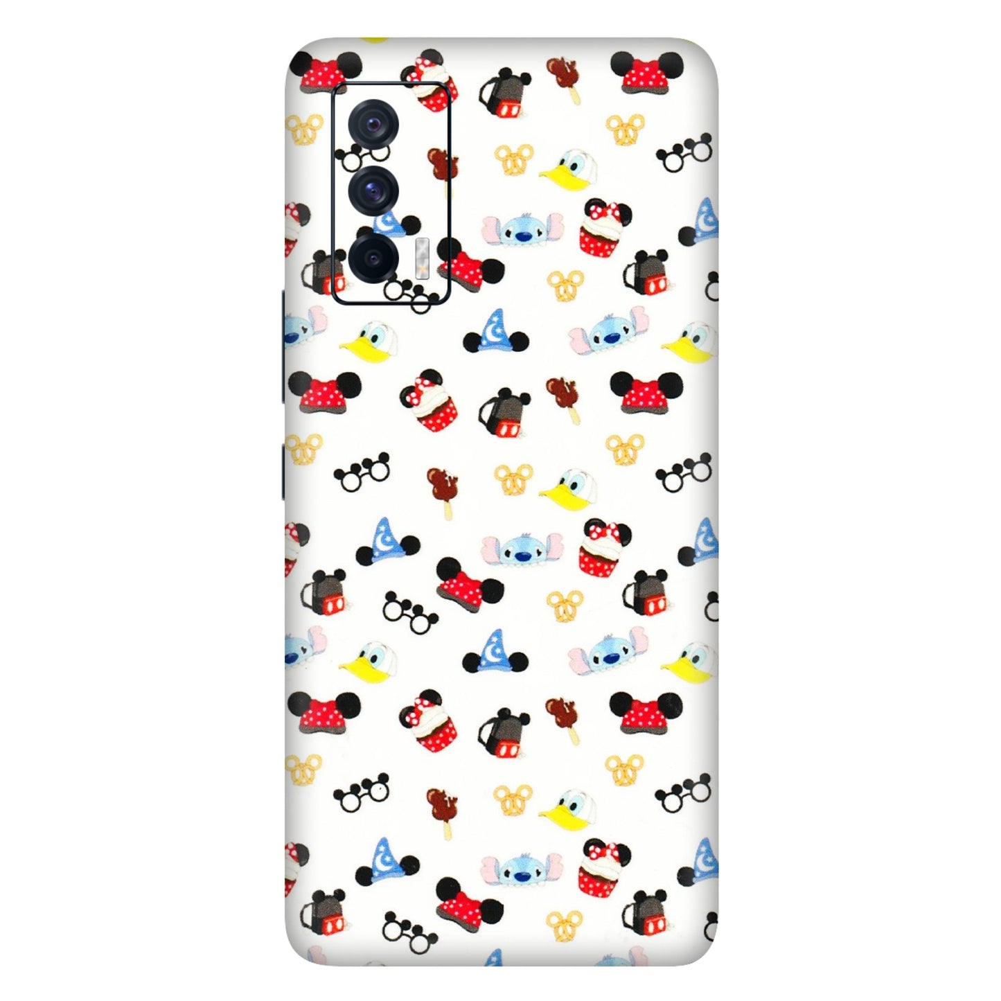 IQOO Phone Skins (All Models) - Minnie Mouse & Donald Doodles s - 3D Embossed Finish (L-194) IQOO 7