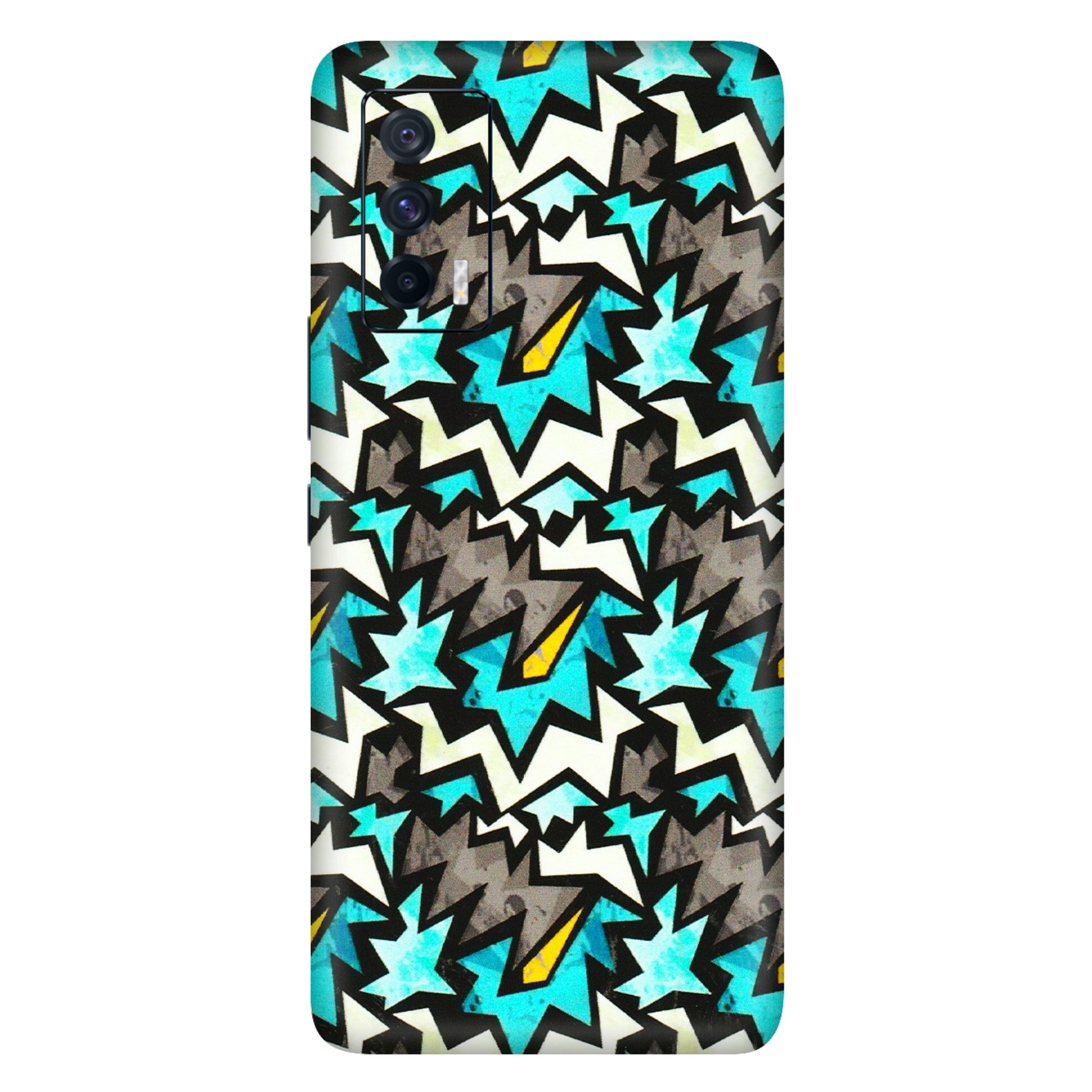 IQOO Phone Skins (All Models) - Funky Zig Zag - 3D Embossed Finish (L-223) IQOO 7