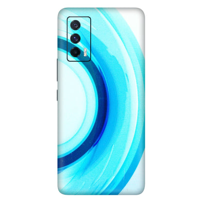 IQOO Phone Skins (All Models) - The Blue Curve - 3D Embossed Finish (L-244) IQOO 7