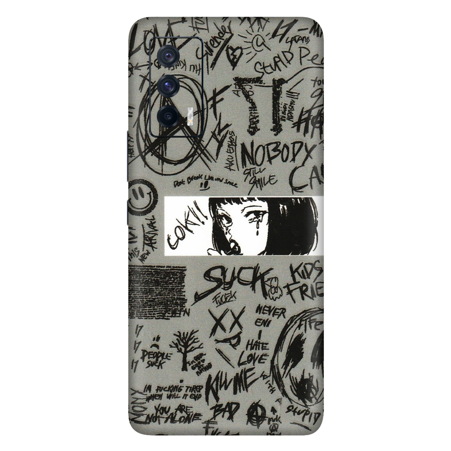 IQOO Phone Skins (All Models) - Never Have Love Anime - 3D Embossed Finish (L-260) IQOO 7