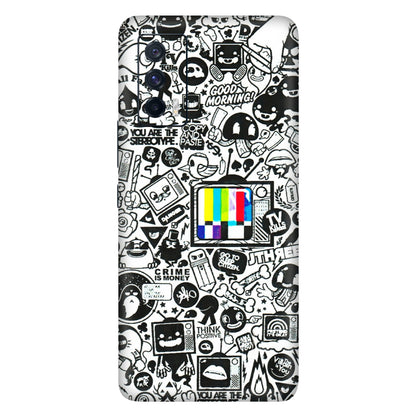 IQOO Phone Skins (All Models) - Doodles Positive Art - 3D Embossed Finish (L-263) IQOO 7