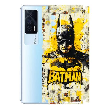 IQOO Phone Skins (All Models) - Batman Yellow BT - 3D Embossed Finish (L-304) IQOO 7