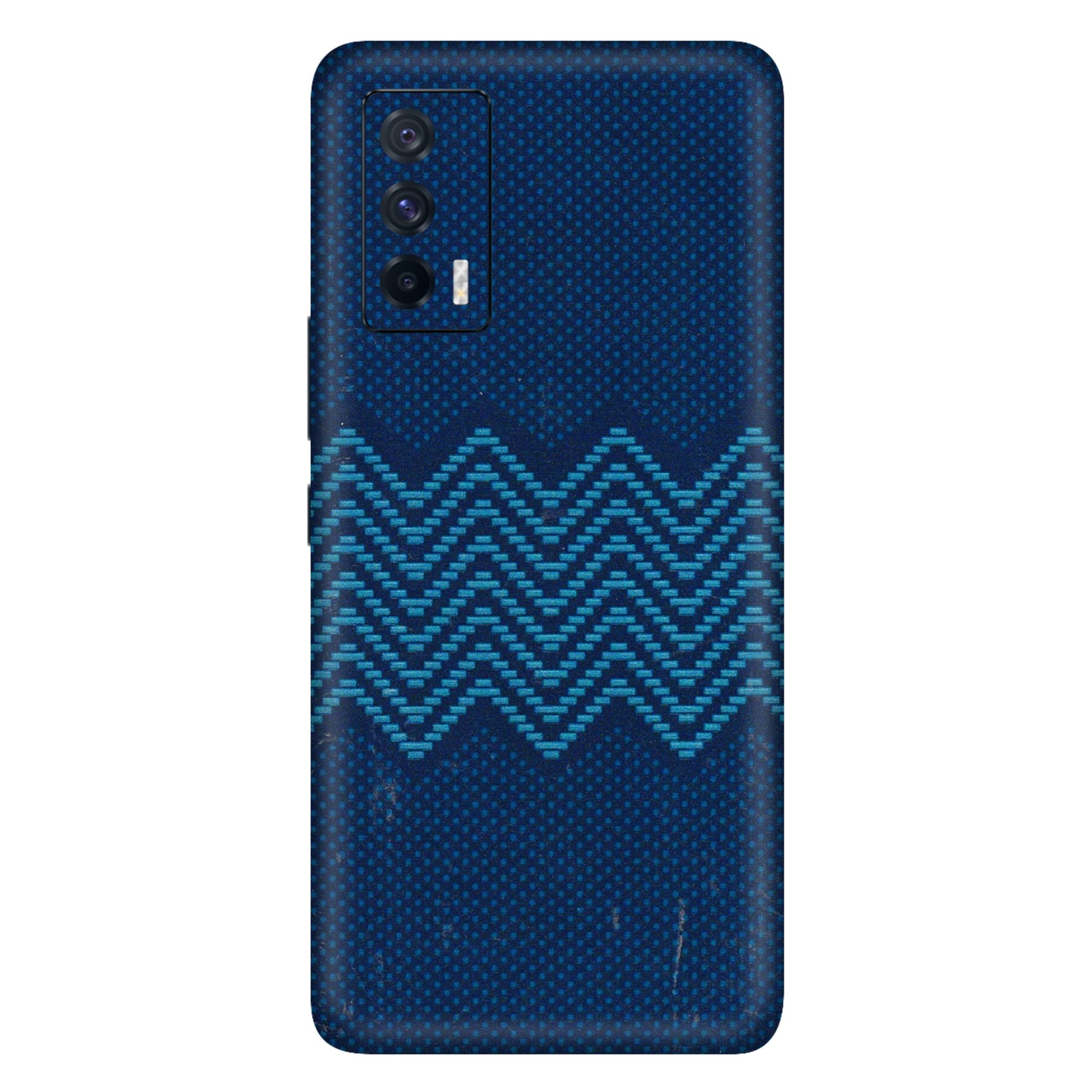 IQOO Phone Skins (All Models) - Blue Sober Waves - 3D Embossed Finish (L-306) IQOO 7