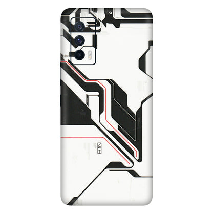 IQOO Phone Skins (All Models) - White Techy Logo - 3D Embossed Finish (L-312) IQOO 7