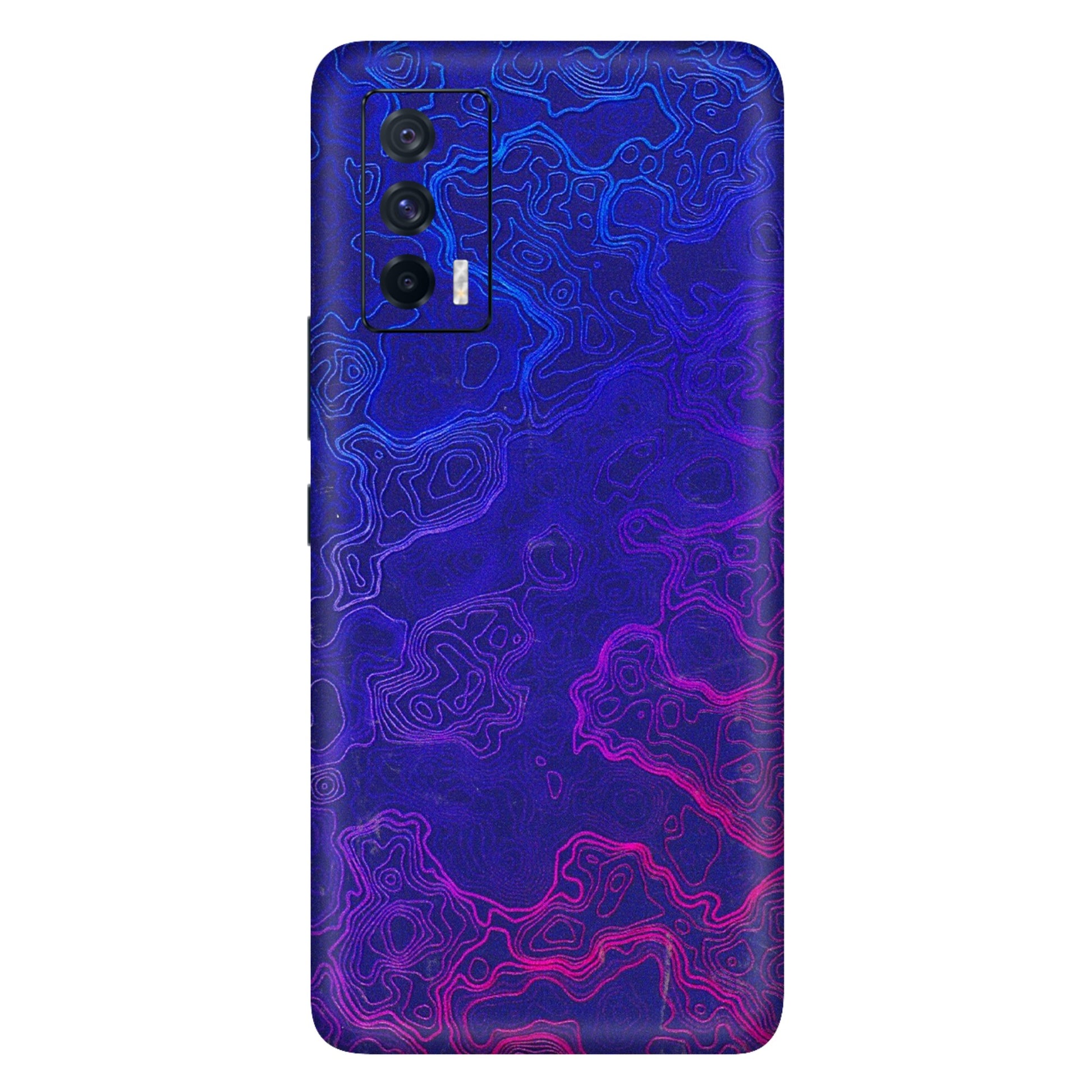 IQOO Phone Skins (All Models) - Purple Ripples Swirl - 3D Embossed Finish (L-314) IQOO 7