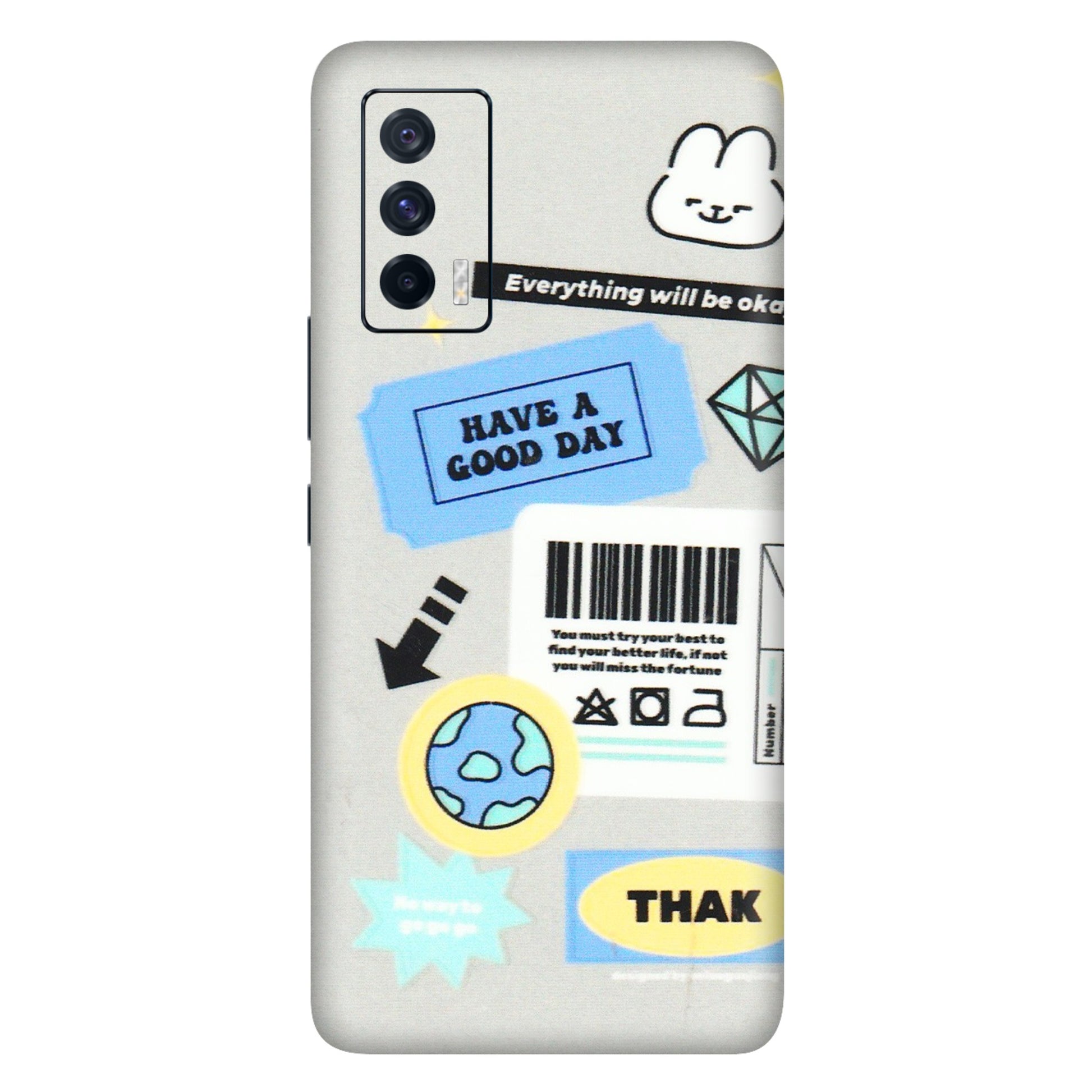 IQOO Phone Skins (All Models) - Will Be Okay Design - 3D Embossed Finish (L-316) IQOO 7