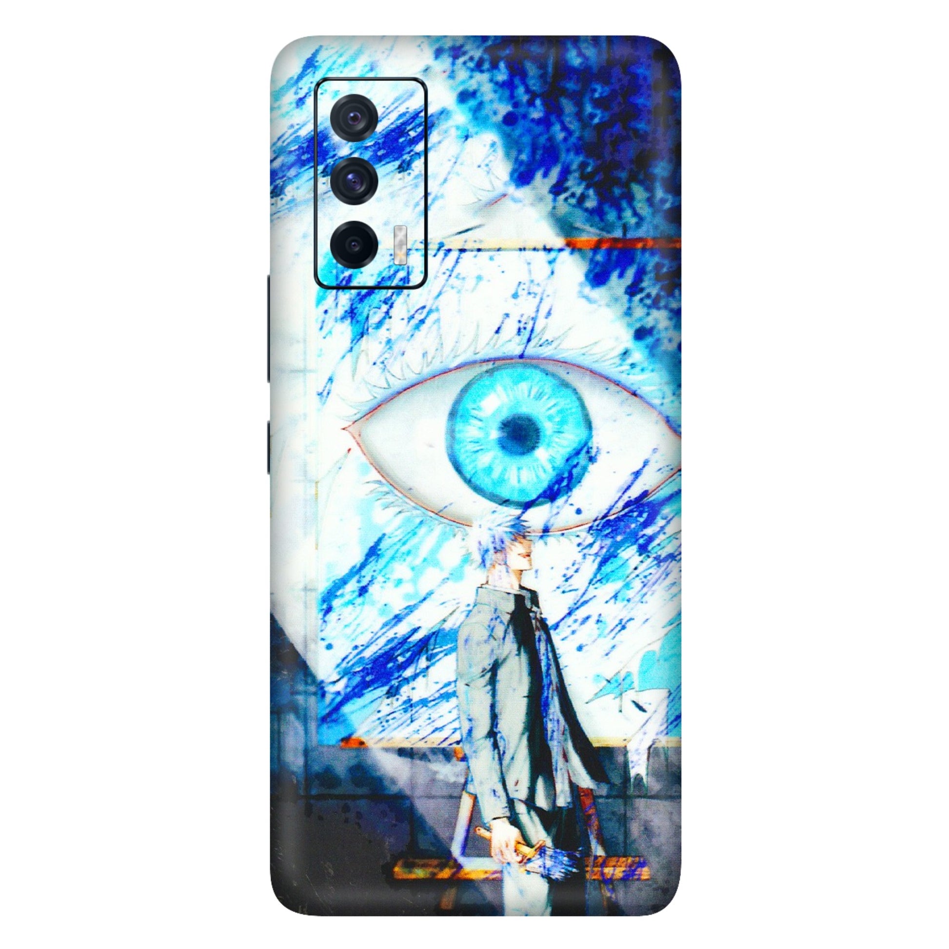 IQOO Phone Skins (All Models) - Anime Sea Blue Eye - 3D Embossed Finish (L-318) IQOO 7