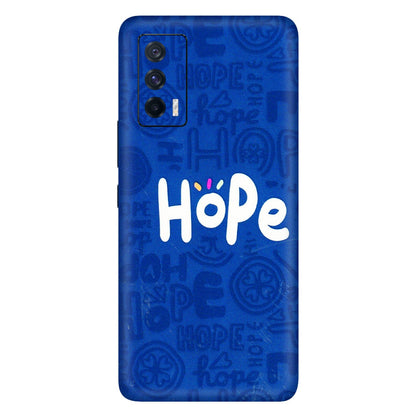 IQOO Phone Skins (All Models) - Hope Doodles Blue - 3D Embossed Finish (L-43) IQOO 7