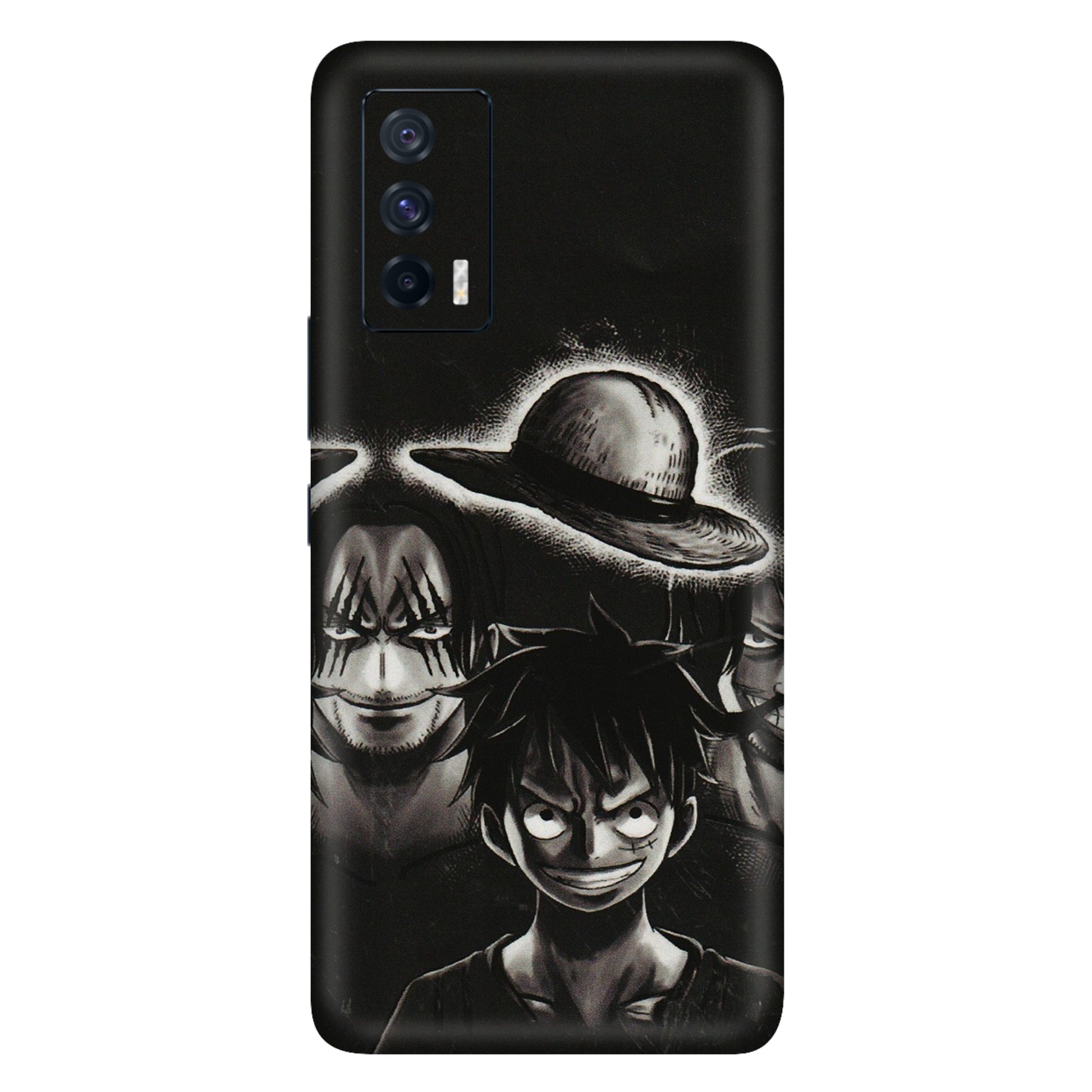 IQOO Phone Skins (All Models) - Black Luffy Hat - 3D Embossed Finish (L-57) IQOO 7