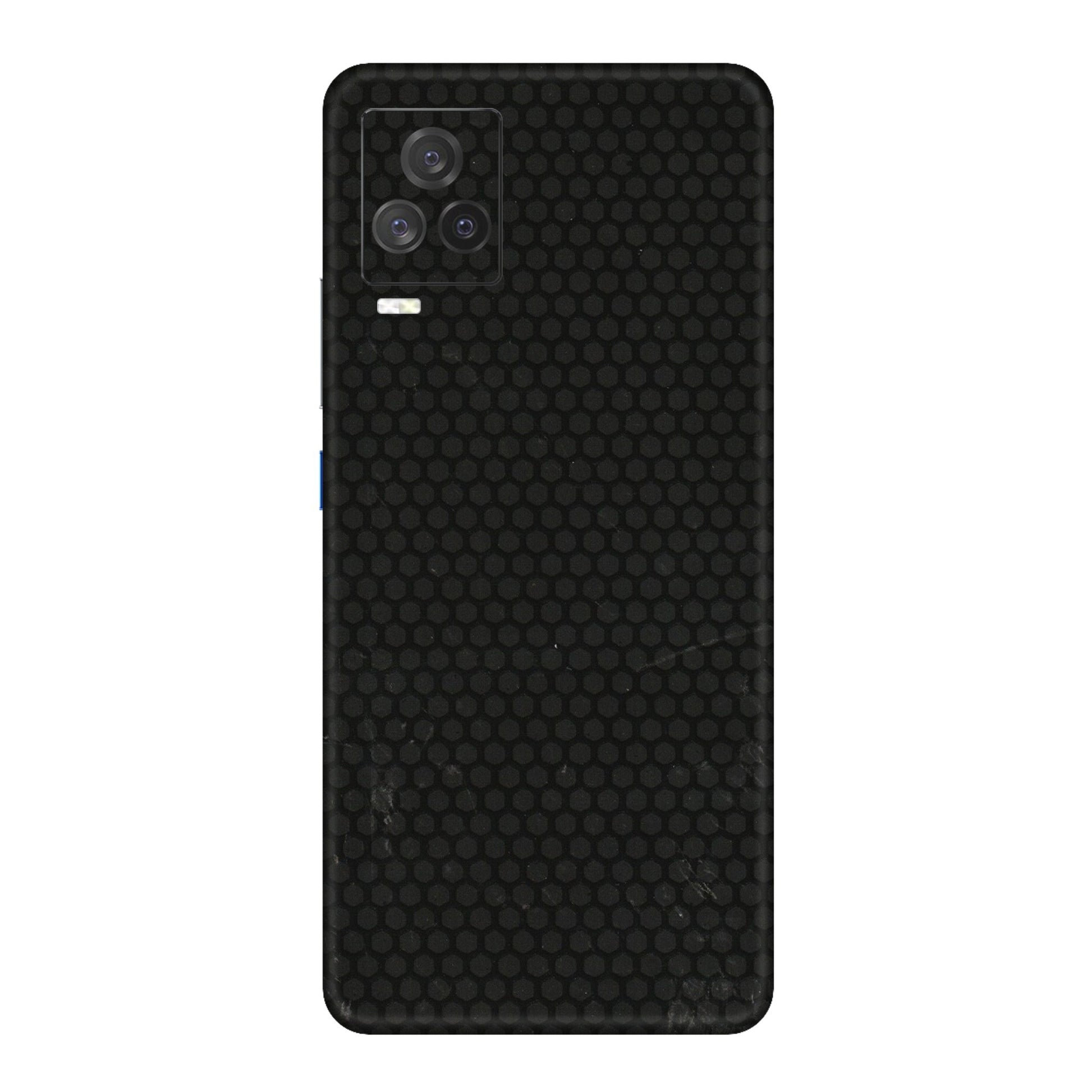 IQOO Phone Skins (All Models) - Black honeycomb - 3D Embossed Finish (L-114) IQOO 7 Legend