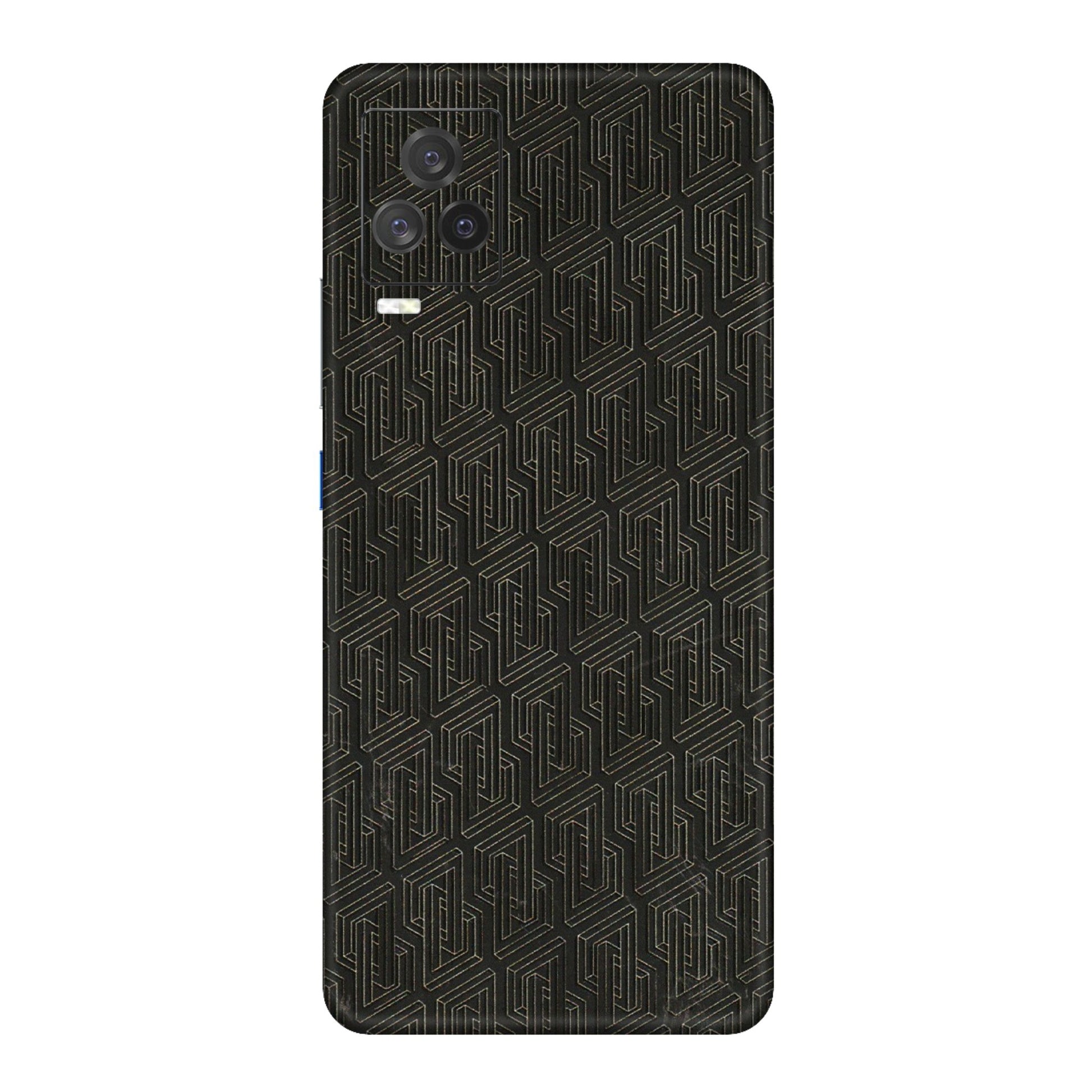 IQOO Phone Skins (All Models) - Black Abstract Pattern - 3D Embossed Finish (L-117) IQOO 7 Legend