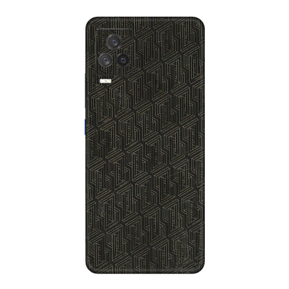 IQOO Phone Skins (All Models) - Black Abstract Pattern - 3D Embossed Finish (L-117) IQOO 7 Legend