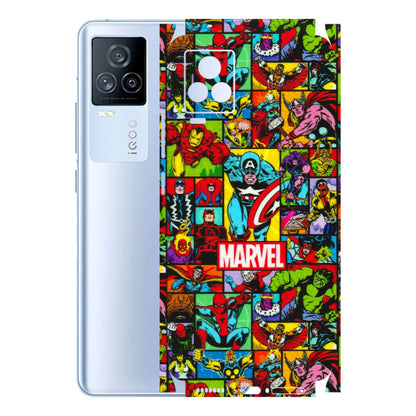 IQOO Phone Skins (All Models) - MARVELOUS Comic Characters - 3D Embossed Finish (L-129) IQOO 7 Legend