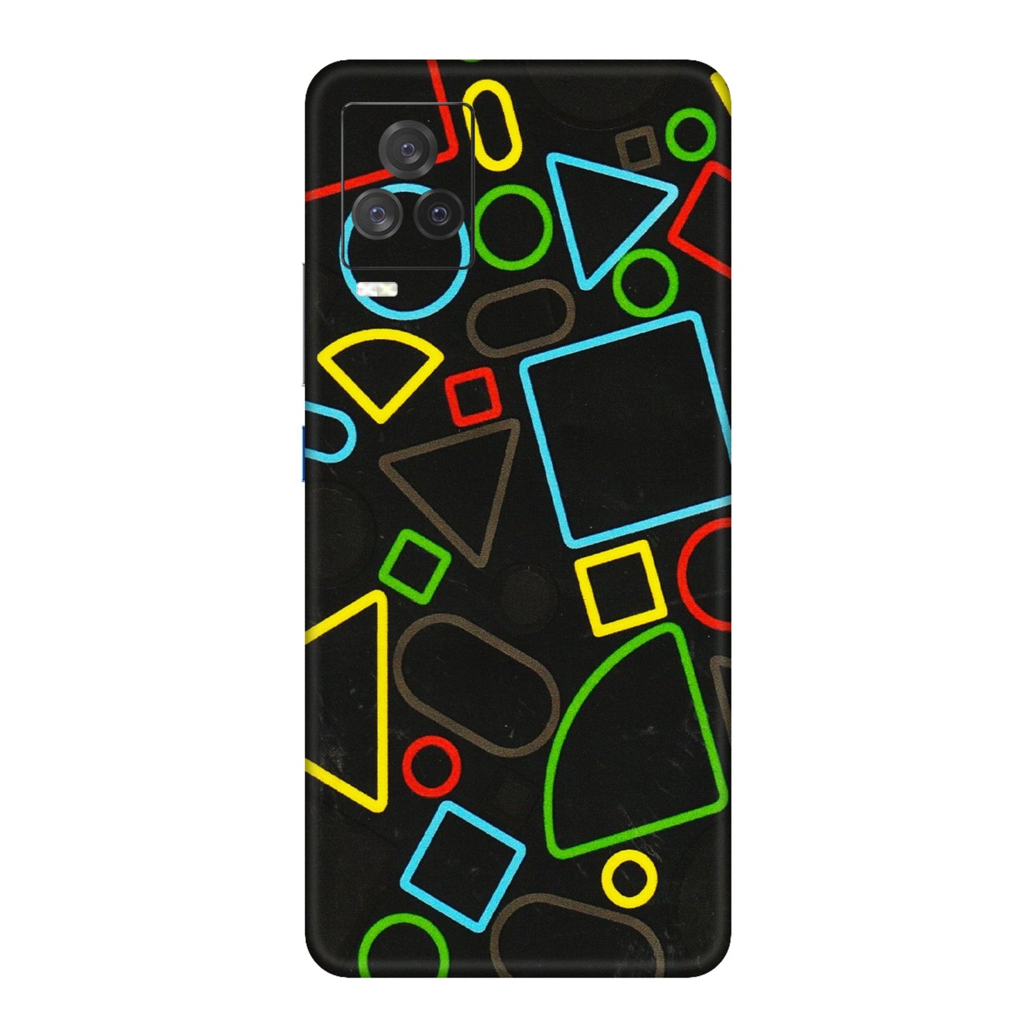 IQOO Phone Skins (All Models) - Black Shapes - 3D Embossed Finish (L-131) IQOO 7 Legend