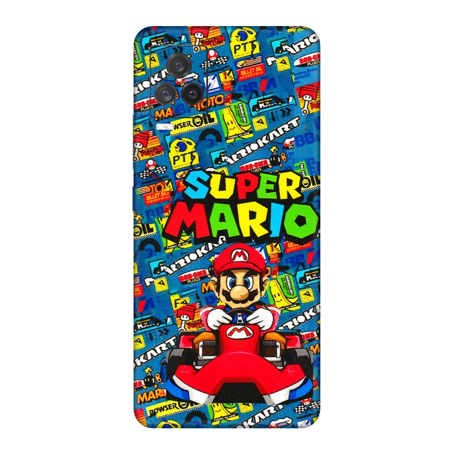 IQOO Phone Skins (All Models) - Super Mario Kart - 3D Embossed Finish (L-140) IQOO 7 Legend