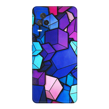 IQOO Phone Skins (All Models) - Cube Doodle - 3D Embossed Finish (L-141) IQOO 7 Legend