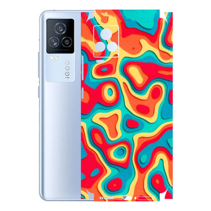 IQOO Phone Skins (All Models) - Abstract Swirl - 3D Embossed Finish (L-150) IQOO 7 Legend