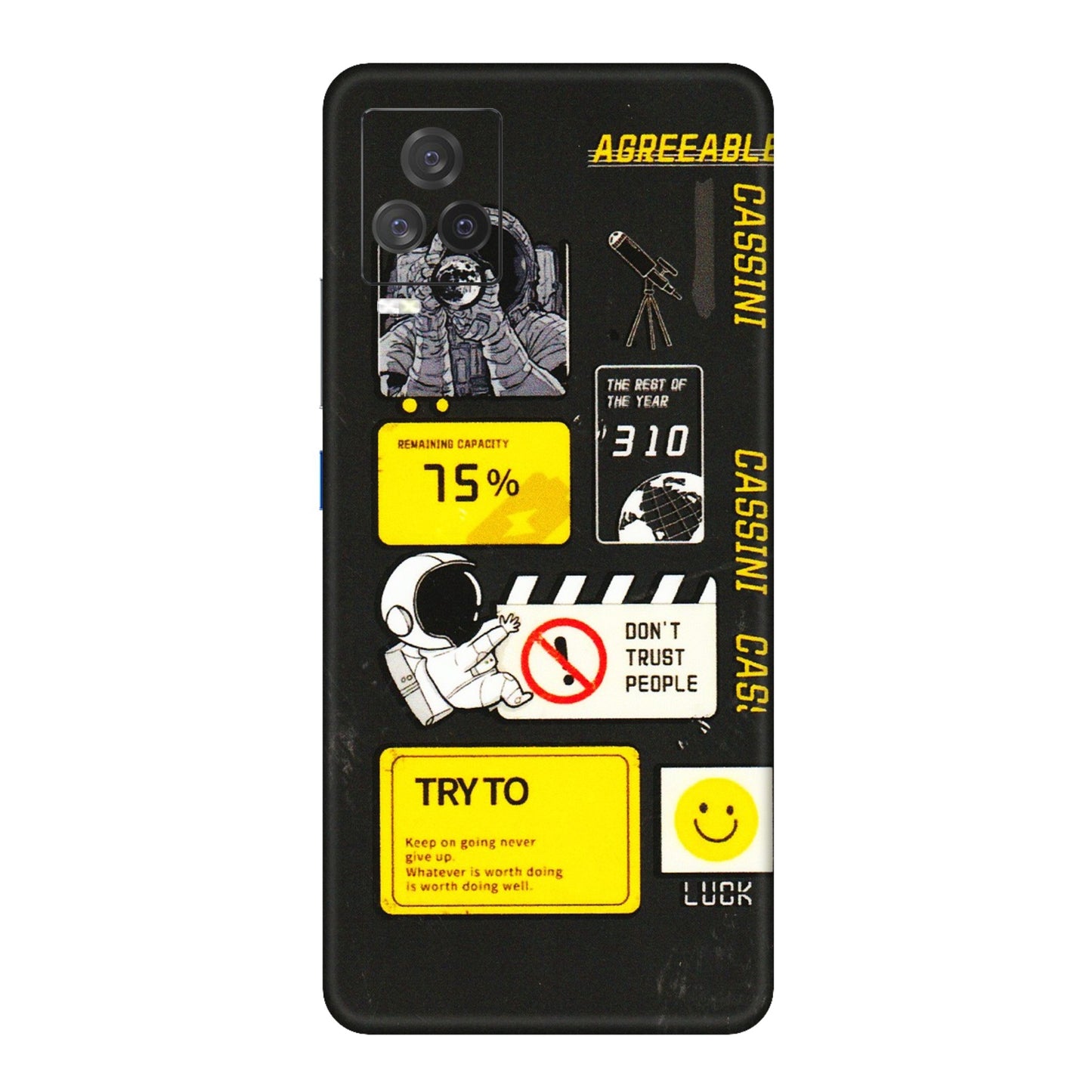 IQOO Phone Skins (All Models) - Black Cassini - 3D Embossed Finish (L-161) IQOO 7 Legend