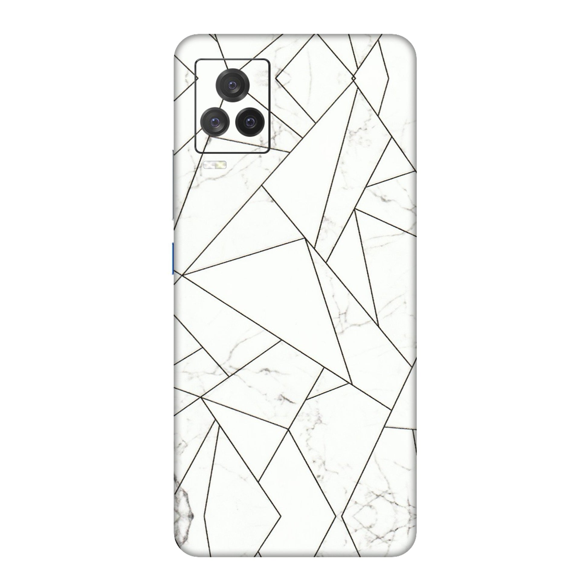 IQOO Phone Skins (All Models) - Luxury White Marble Effect - 3D Embossed Finish (L-168) IQOO 7 Legend